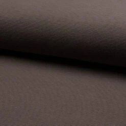Jersey Gerippt Ottoman Uni Dunkelbraun