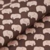 Baumwoll-Popeline Elefanten Schokolade