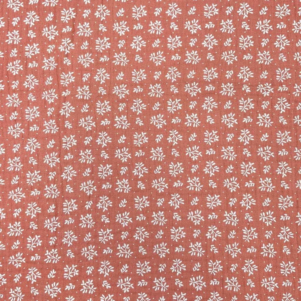 Musselin Farn Marsala / Mattes Weiß 3 Musselin Farn Marsala / Mattes Weiß – Bild 3