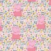 Cretonne Kids Peppa Wutz Blumen Rosa