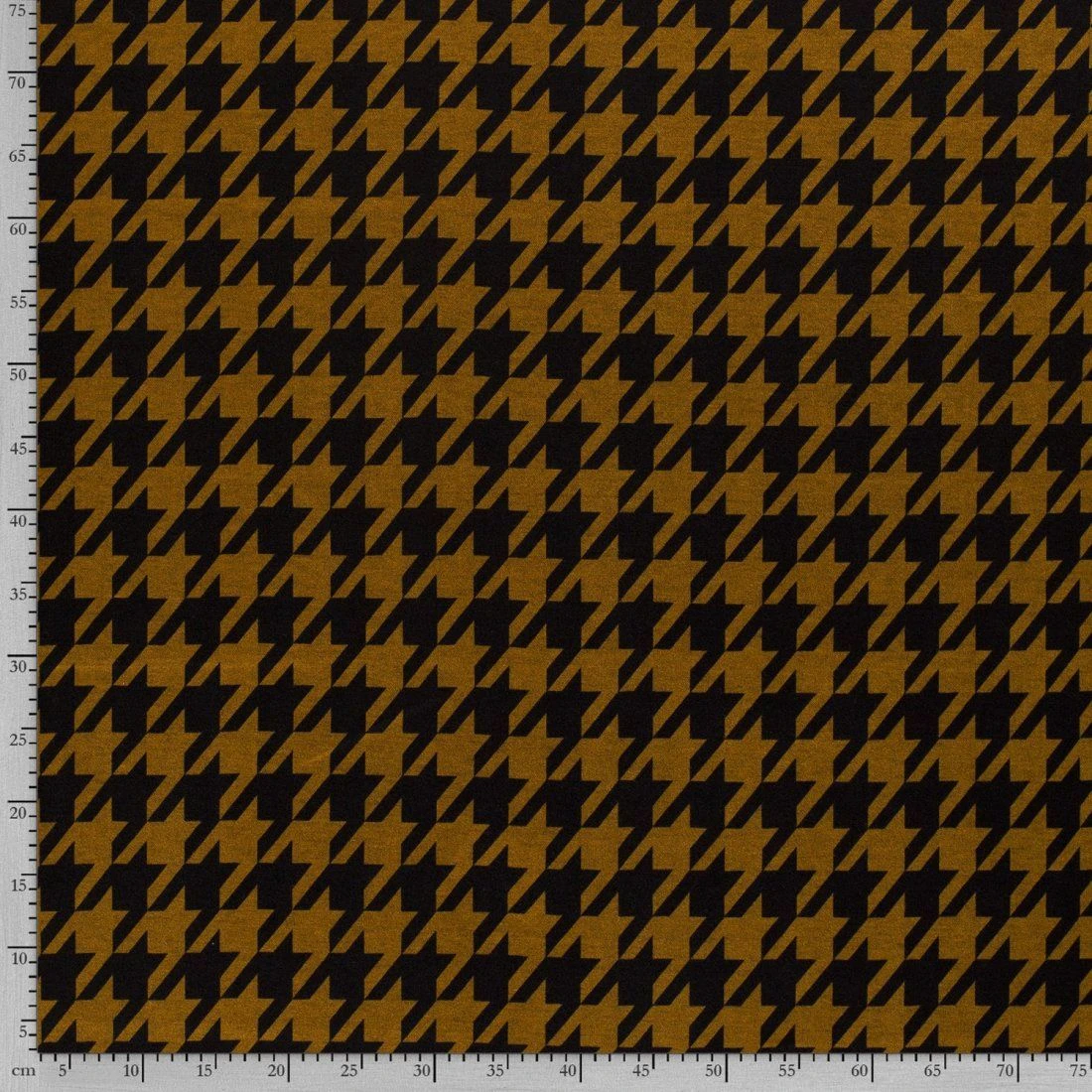 Jersey Milano Polyester Hahnenfuß Ockerfarben Schwarz 3 Jersey Milano Polyester Hahnenfuß Ockerfarben Schwarz – Bild 3