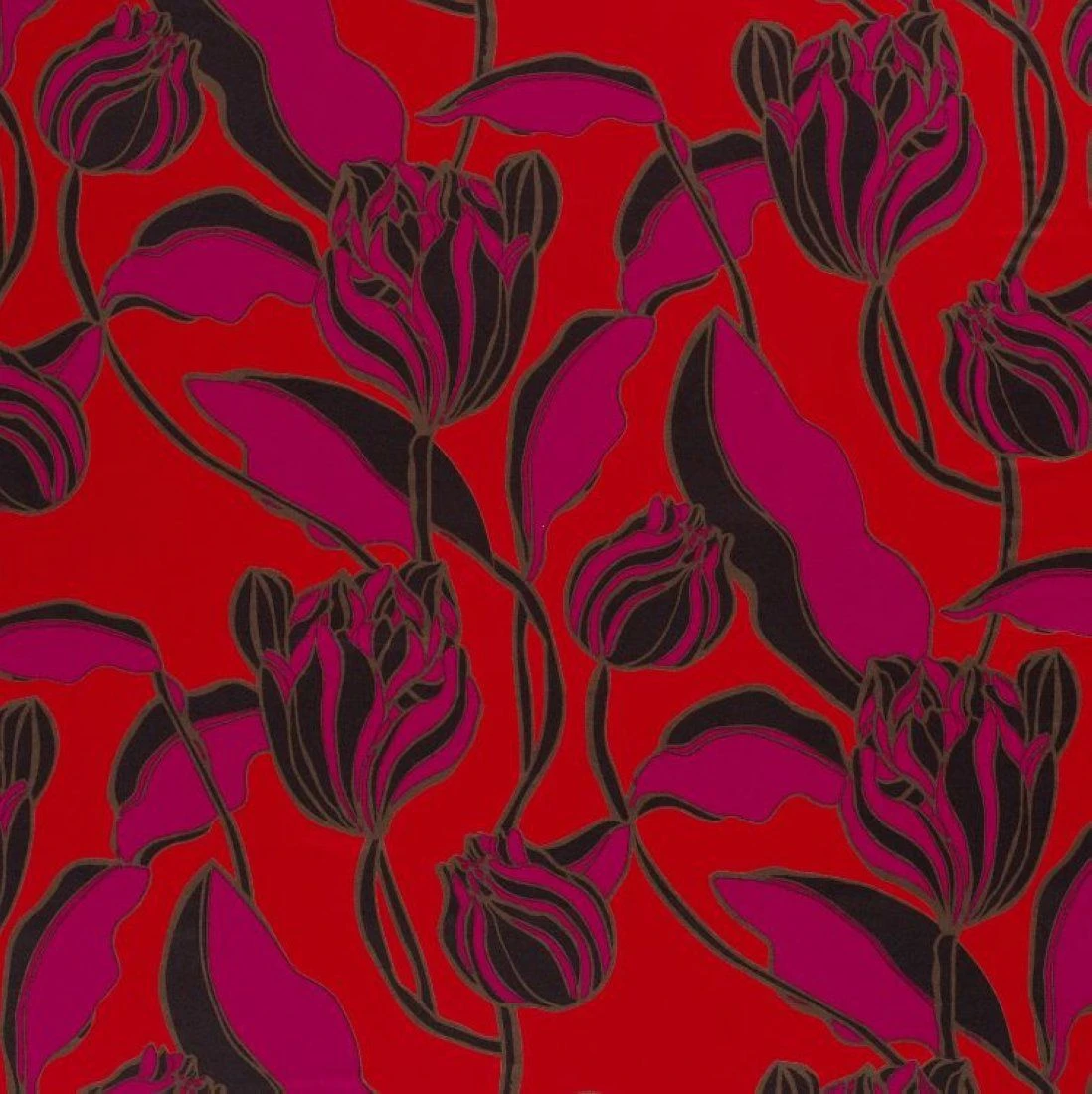 Jersey Viskose Elasthan Blumen XXL Pink Rot 2 Jersey Viskose Elasthan Blumen XXL Pink Rot – Bild 2