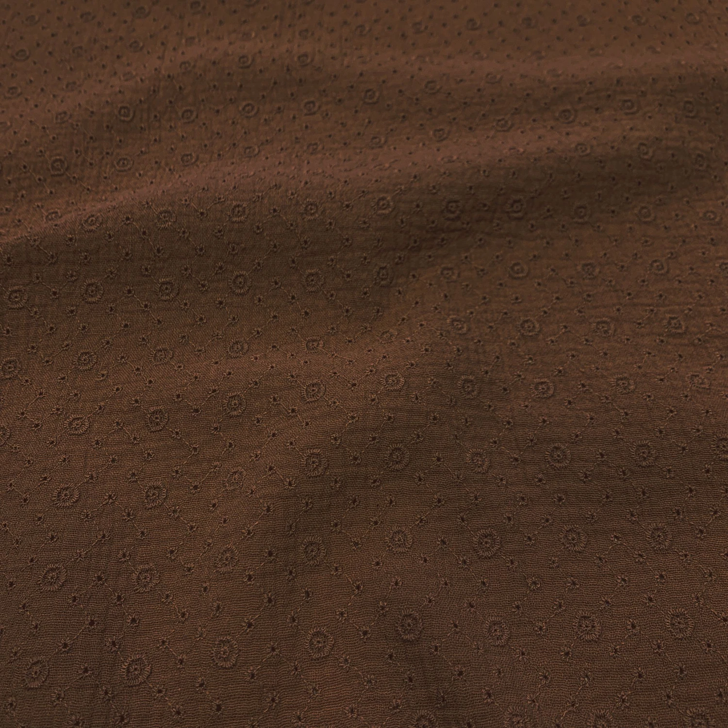 Musselin Blumige Stickereien Kakao 1 Musselin Blumige Stickereien Kakao