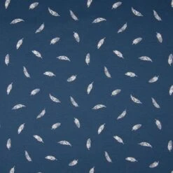 Baumwolljersey Federn Blau