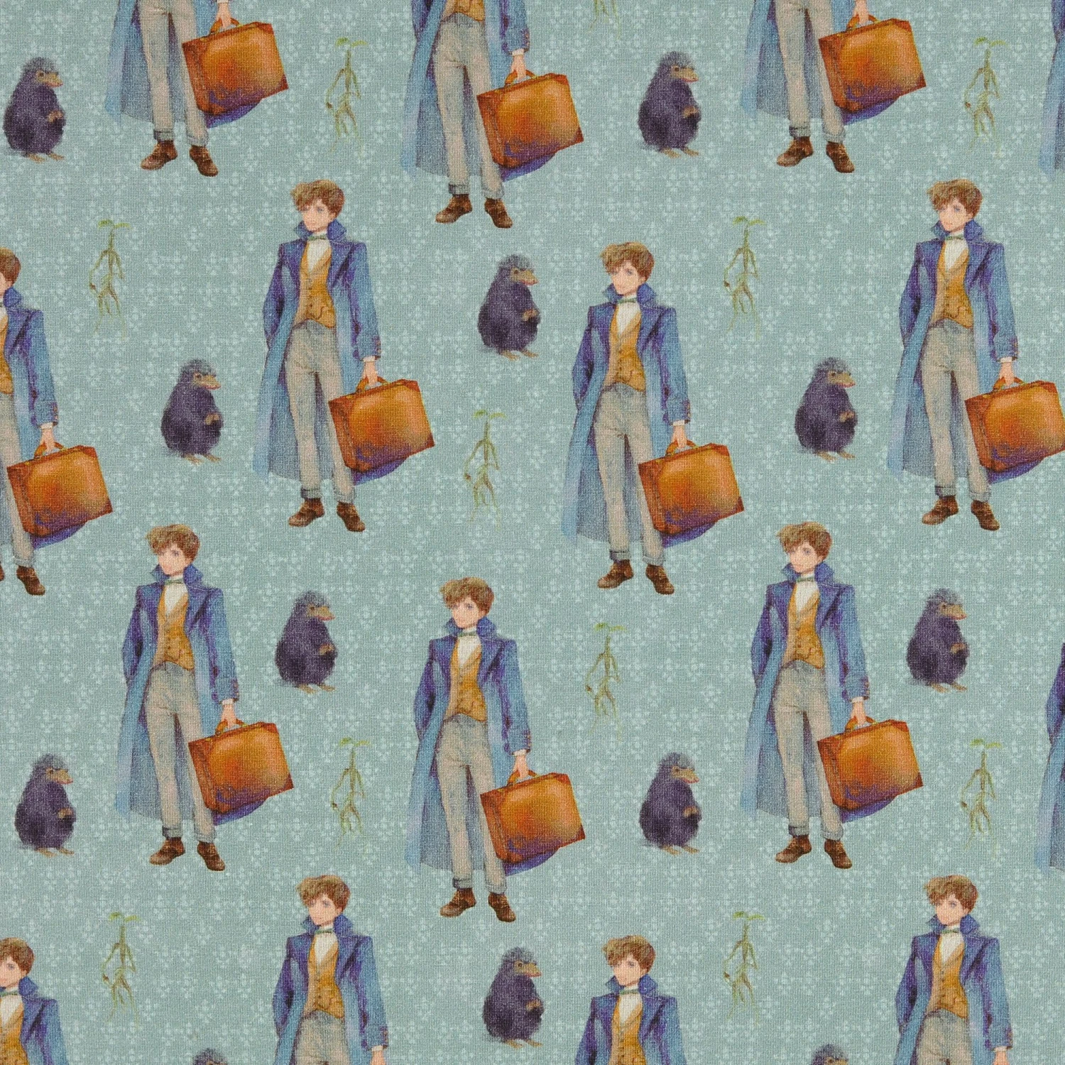 Jersey Digital Print Drache Norbert Türkis 2 Jersey Digital Print Drache Norbert Türkis – Bild 2