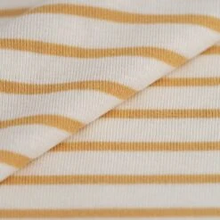 Baumwolljersey Modal Streifen Senfgelb