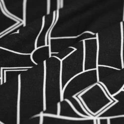 Jersey Viskose Elasthan Ecru Schwarz