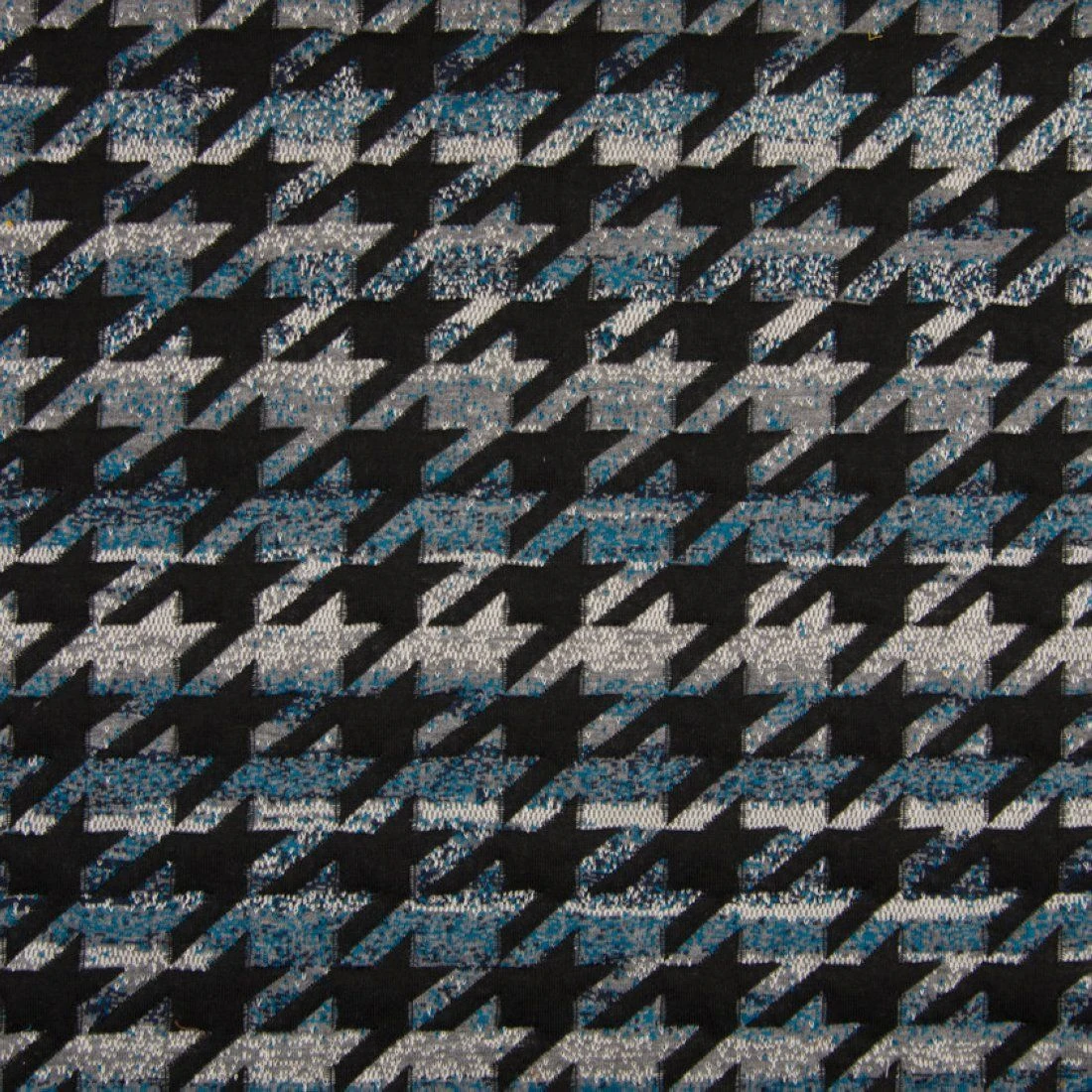 Jacquard-Jersey Hahnentritt Blau Grau 1 Jacquard-Jersey Hahnentritt Blau Grau