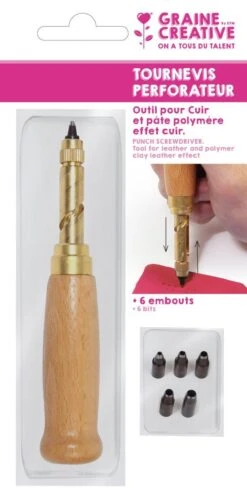 Lederlochschraubendreher Mit 6 Bits