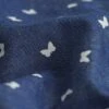 Chambray Baumwolle Schmetterlinge Blau