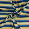 Jersey Baumwolle Streifen Bunt Blau