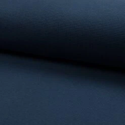 Jersey Baumwolle Geprägt Einfarbig Denimblau