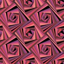 Viskosejersey Geometrischer Psychedelischer Druck Rosa