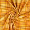 Jersey Digital Print Stretch Tartan Gelb