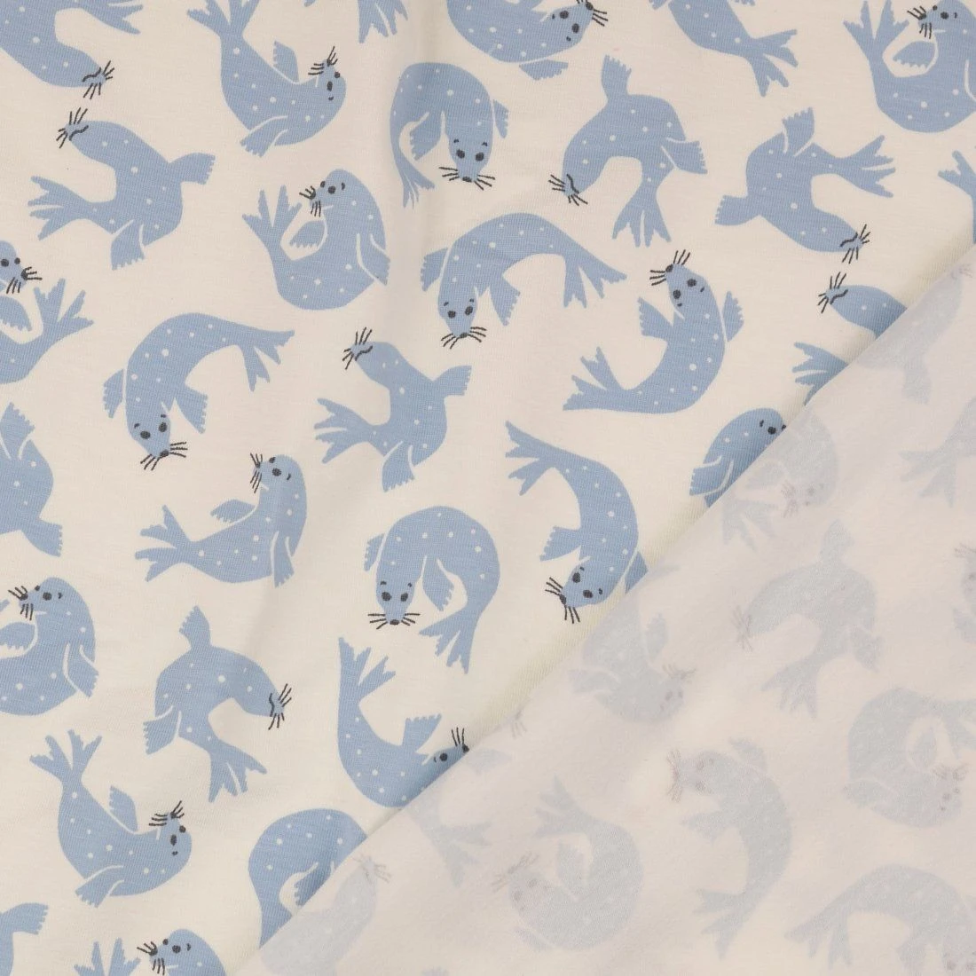 Jersey Bio-Baumwolle Otharie Himmelblau Weiß 1 Jersey Bio-Baumwolle Otharie Himmelblau Weiß