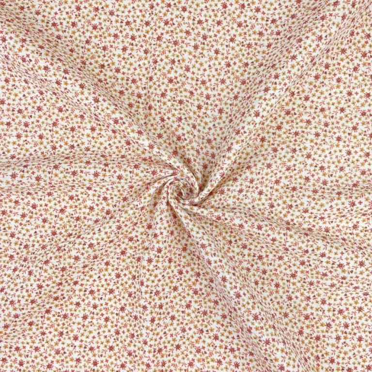 Musselin Rosendruck Ocker 1 Musselin Rosendruck Ocker