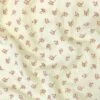 Musselin Frühlingsblumenmuster Rosa / Cremefarbener Hintergrund
