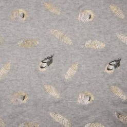 Jersey Viskose Feder Grau