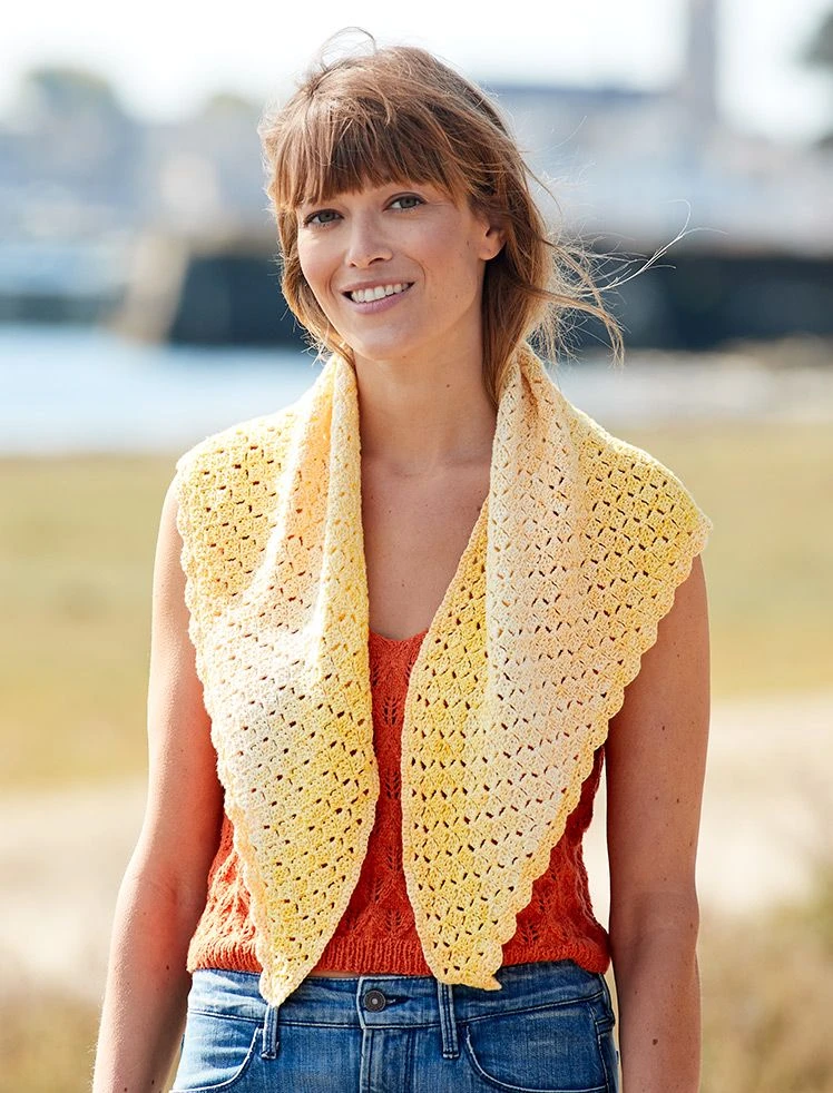 MERINGUE - Baumwolle/Sojavisose Strickgarn Gelb 3 MERINGUE - Baumwolle/Sojavisose Strickgarn Gelb – Bild 3