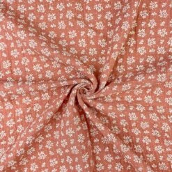 Musselin Farn Marsala / Mattes Weiß