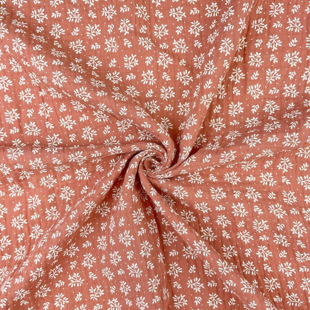 Musselin Farn Marsala / Mattes Weiß 1 Musselin Farn Marsala / Mattes Weiß