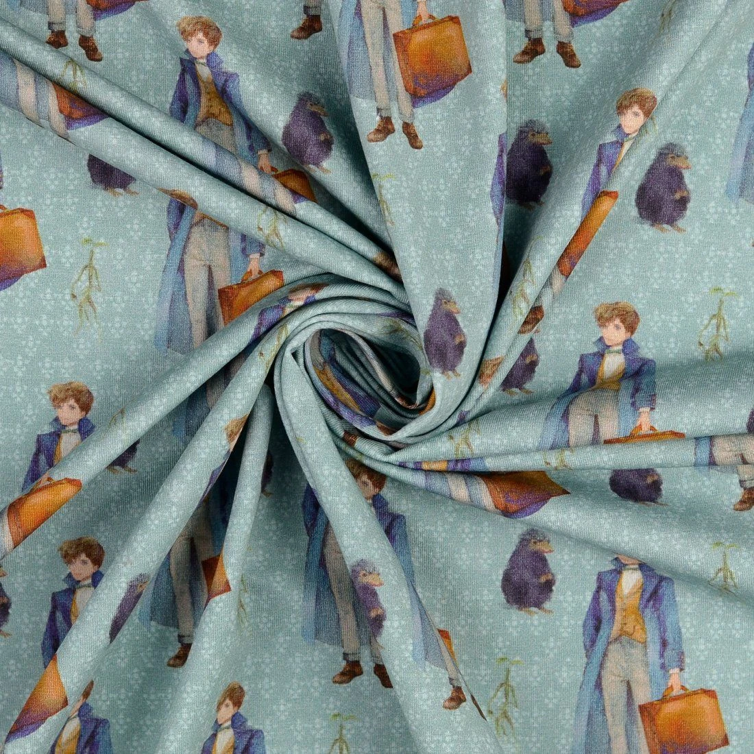 Jersey Digital Print Drache Norbert Türkis 1 Jersey Digital Print Drache Norbert Türkis