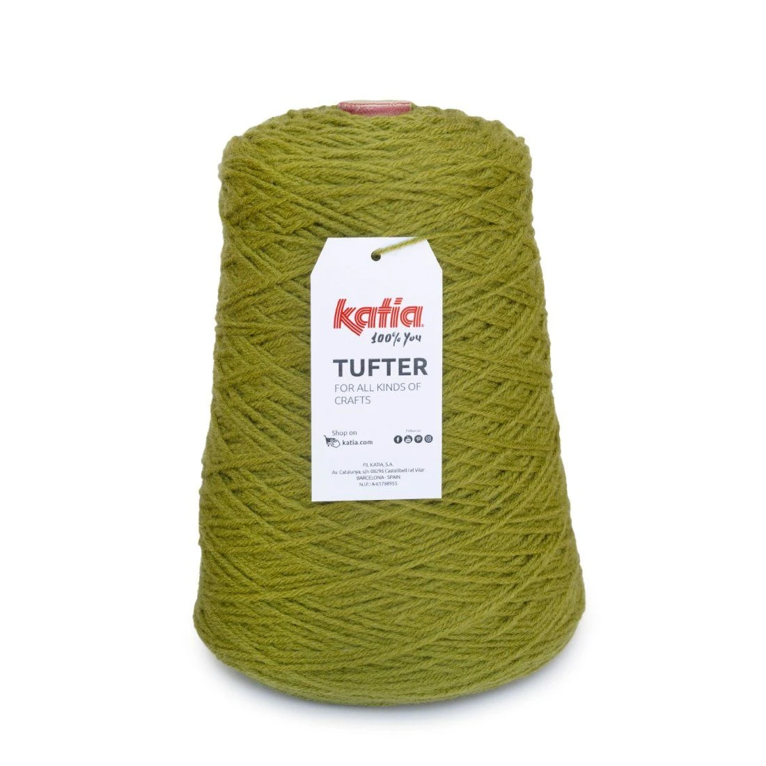 Tufting-Garn Spule 500m Grün 1 Tufting-Garn Spule 500m Grün
