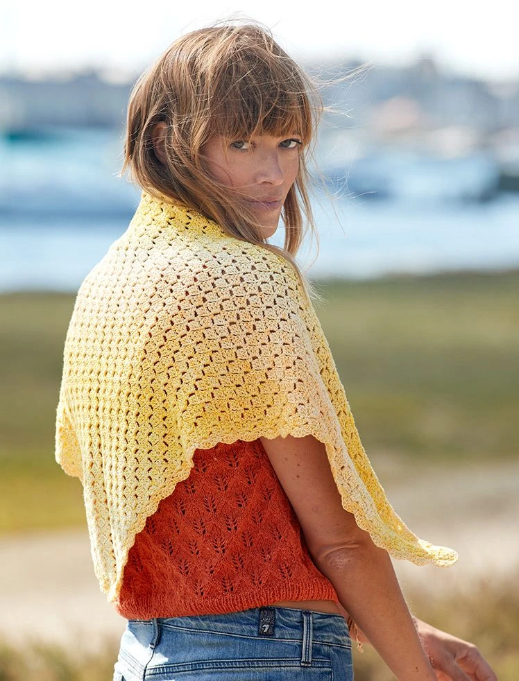 MERINGUE - Baumwolle/Sojavisose Strickgarn Gelb 2 MERINGUE - Baumwolle/Sojavisose Strickgarn Gelb – Bild 2