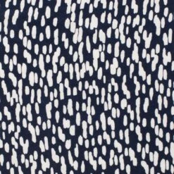 Viskosejersey Fleckenmotiv Marineblau Weiß