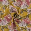 Jersey Polyester Blumen Golden Gelb