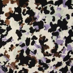 Jersey Viskose Schwarz/Braun/Flieder/Ecru