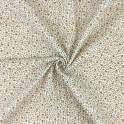 Musselin Blumenmuster Grün Braun