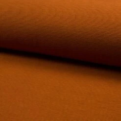 Jersey Gerippt Ottoman Uni Cognac
