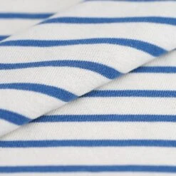 Baumwolljersey Modal Streifen Blau