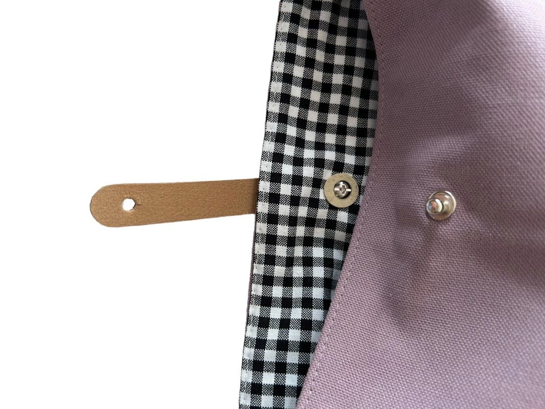 Nähset Tasche Noya Stoff Lila Vichy Weißer Griff 125 Cm - Miyako 4 Nähset Tasche Noya Stoff Lila Vichy Weißer Griff 125 Cm - Miyako – Bild 4