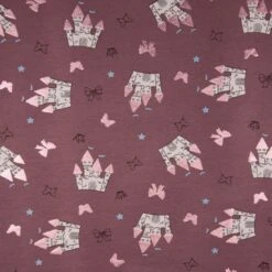 Baumwolljersey Schlösser Malve