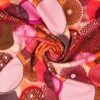 Jersey Viskose Rauten Rosa/Orange/Ecru