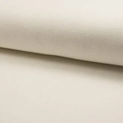 Jersey Baumwolle Geprägt Einfarbig Ecru