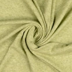 Jersey Strick Viskose Fein Gerippt Anisgrün