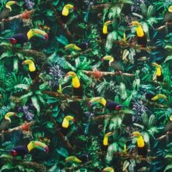 Jersey Baumwolle Tukan Bunt