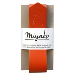 Abnehmbarer HenkelMiyako Leder 50x4cm Orange - Miyako