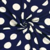 Jersey Viskose Punkte Ecru Marineblau