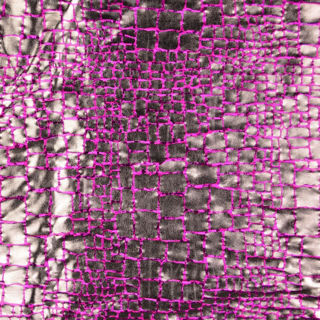 Glänzender Jersey-Stoff Crackle-Effekt Rosa 1 Glänzender Jersey-Stoff Crackle-Effekt Rosa